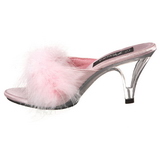 Pink 8 cm BELLE-301F maraboe veren Mules Schoenen