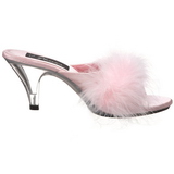 Pink 8 cm BELLE-301F maraboe veren Mules Schoenen