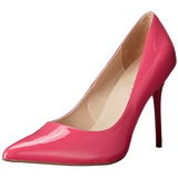 Pink Lak 10 cm CLASSIQUE-20 naaldhak pumps met puntneus