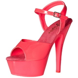 Pink Neon 15 cm Pleaser KISS-209UV Platform High Heels