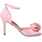 Pink Satin 9,5 cm ROSA-02 Womens High Heel Sandals