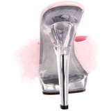 Pink Transparent 13 cm Fabulicious LIP-101-8 Platform High Mules