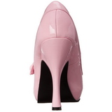Pink Varnished 12 cm retro vintage CUTIEPIE-02 mary jane pumps with hidden platform
