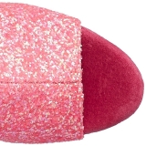 Pink glitter 18 cm ADORE-1018G dames enkellaarsjes met plateauzool