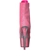 Pink glitter 18 cm ADORE-1020G dames enkellaarsjes met plateauzool