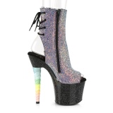 Pink glitter 18 cm UNICORN-1018G Pole dancing ankle boots