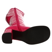Pink laklaarzen 7,5 cm GOGO-300 Dameslaarzen hakken voor heren