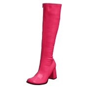 Pink patent boots 7,5 cm GOGO-300 High Heeled Womens Boots for Men