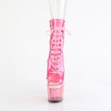 Pink plateau 18 cm ADORE-1021C transparante hakken - pole dance enkellaarsjes