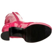 Pink plateaulaarzen lakleer 10 cm - jaren 70 boots hippie kinky disco - plateau laklaarzen