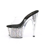 Plateau 18 cm ADORE-701CG-2 transparante hakken - pole dance mules