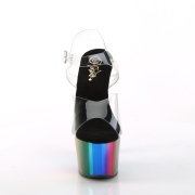 Plateau regenboog 18 cm ADORE-708RC paaldans schoenen met hoge hakken