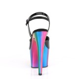 Plateau regenboog 18 cm ADORE-709RC paaldans schoenen met hoge hakken