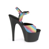 Plateau regenboog 18 cm ADORE-709REFL-02 paaldans schoenen met hoge hakken
