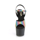 Plateau regenboog 18 cm ADORE-709REFL-02 paaldans schoenen met hoge hakken