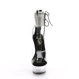 Plexiglas strass 15 cm DELIGHT-624RS pleaser hoge hakken met enkel manchet