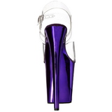 Purple 20 cm FLAMINGO-808 Chrome Platform High Heels