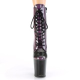 Purple glitter 20 cm FLAMINGO-1020SHG Exotic stripper ankle boots