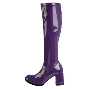 Purple patent boots 7,5 cm GOGO-300 High Heeled Womens Boots for Men