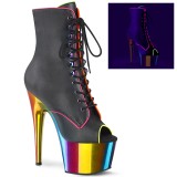 Rainbow 18 cm ADORE-1021RC-02 pole dance ankle boots