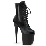 Real leather 20 cm FLAMINGO-1020 womens platform ankle boots