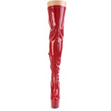 Red 18 cm ADORE-3000HWR Hologram exotic pole dance overknee boots