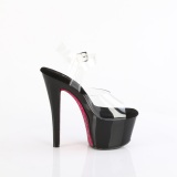 Red 18 cm SKY-308CRS rhinestone platform high heels