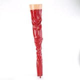 Red 20 cm FLAMINGO-3000HWR Hologram exotic pole dance overknee boots