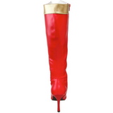Red 9,5 cm WONDER-130 Women Knee High Boots