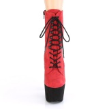 Red Black 18 cm ADORE-1020FSTT Exotic pole dance ankle boots