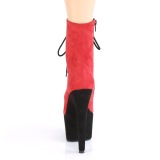 Red Black 18 cm ADORE-1020FSTT Exotic pole dance ankle boots