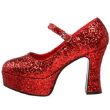 Red Glitter 11 cm MARYJANE-50G Platform Pumps Mary Jane