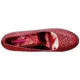 Red Glitter 14,5 cm Burlesque TEEZE-06GW mens pumps for wide feets