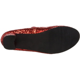 Red Glitter 5 cm SCHOOLGIRL-50G Pumps Mary Jane