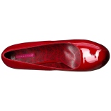 Red Patent 14,5 cm Burlesque TEEZE-06W mens pumps for wide feets
