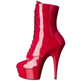 Red Patent 15,5 cm DELIGHT-1020 Platform Ankle Calf Boots