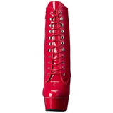 Red Patent 15,5 cm DELIGHT-1020 Platform Ankle Calf Boots