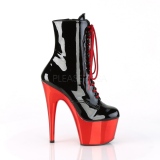 Red Patent 18 cm ADORE-1020 womens chrome platform ankle boots