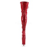 Red Patent 20 cm FLAMINGO-3063 Platform Thigh High Boots