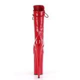 Red Patent 25,5 cm BEYOND-1050 extrem platform high heels ankle boots