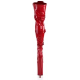 Red Patent 25,5 cm BEYOND-3028 platform extrem heels thigh high boots