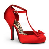 Red Satin 12 cm retro vintage CUTIEPIE-12 Pumps with low heels