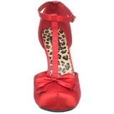 Red Satin 12 cm retro vintage CUTIEPIE-12 Pumps with low heels