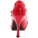 Red Shiny 12 cm retro vintage CUTIEPIE-08 Platform Pumps Open Toe