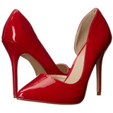 Red Shiny 13 cm AMUSE-22 Low Heeled Classic Pumps Shoes