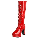 Red Shiny 13 cm ELECTRA-2020 High Heeled Womens Boots for Men