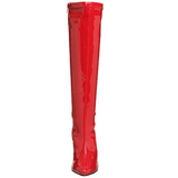 Red Shiny 13 cm SEDUCE-2000 High Heeled Womens Boots for Men