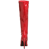 Red Shiny 13 cm SEDUCE-2000 High Heeled Womens Boots for Men