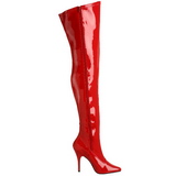 Red Shiny 13 cm SEDUCE-3000 Thigh High Boots for Men