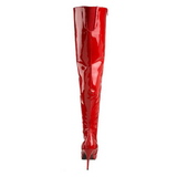 Red Shiny 13 cm SEDUCE-3010 Thigh High Boots for Men